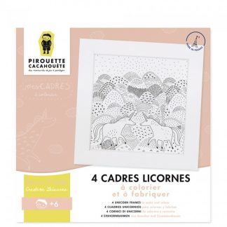 4 licornes avec cadres