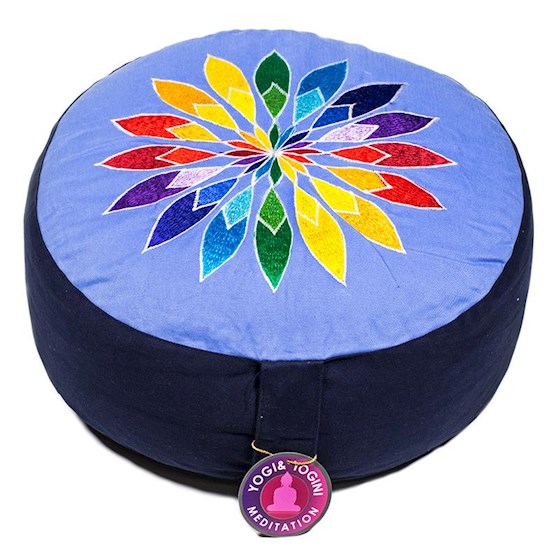 coussin de méditation fleurs multicouleurs - Tendance Ecolo