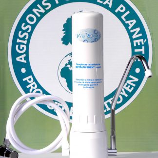 filtre à eau sur évier Viv'eau