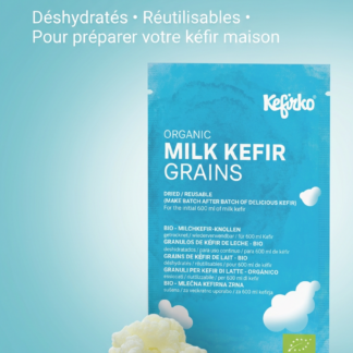 grains de kéfir de lait bio déshydratés