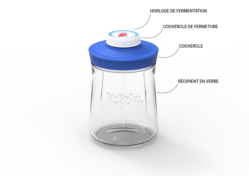 Bocal de seconde fermentation 900ml en verre – Image 4