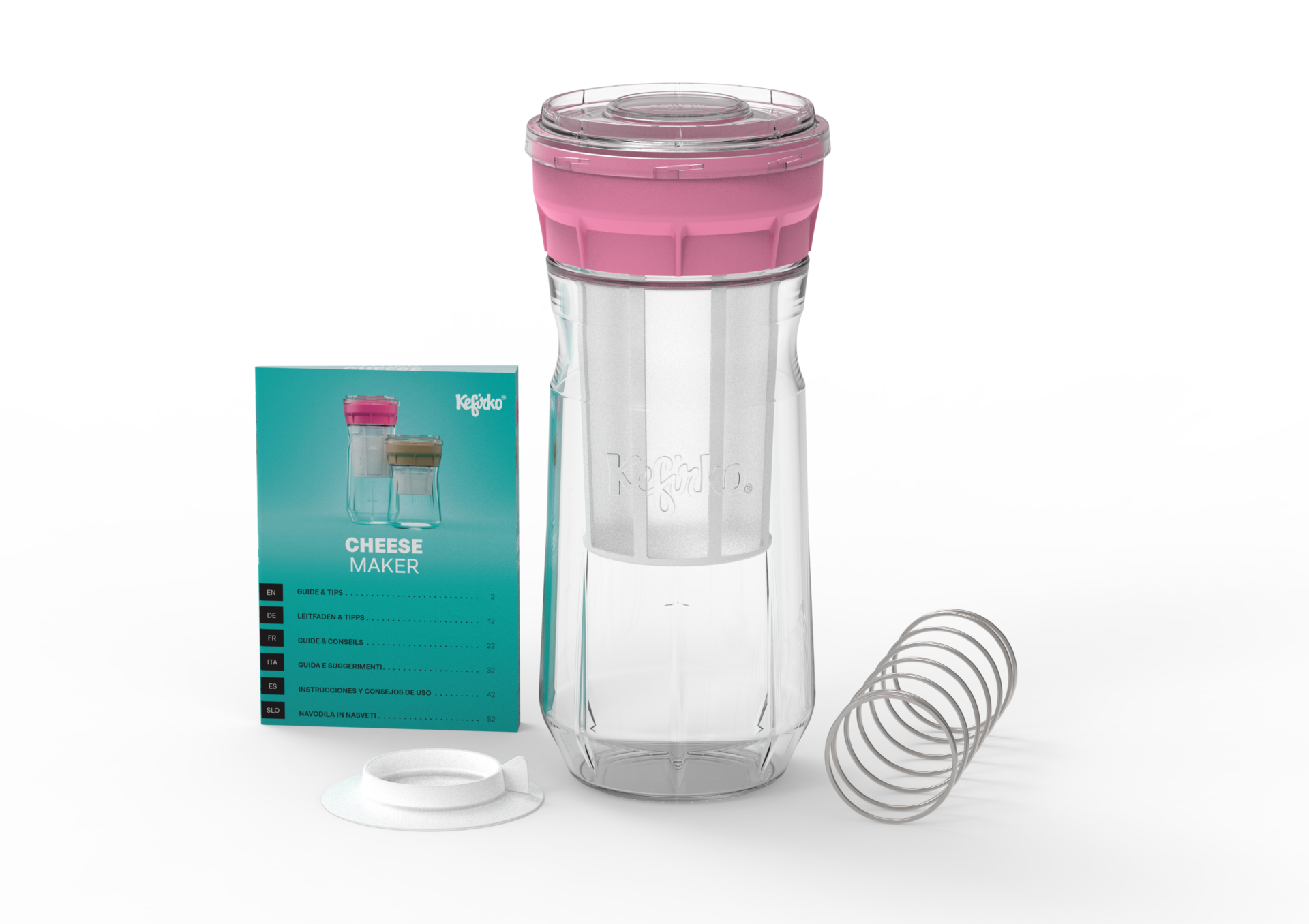 Kit à fromage rose 1.4L