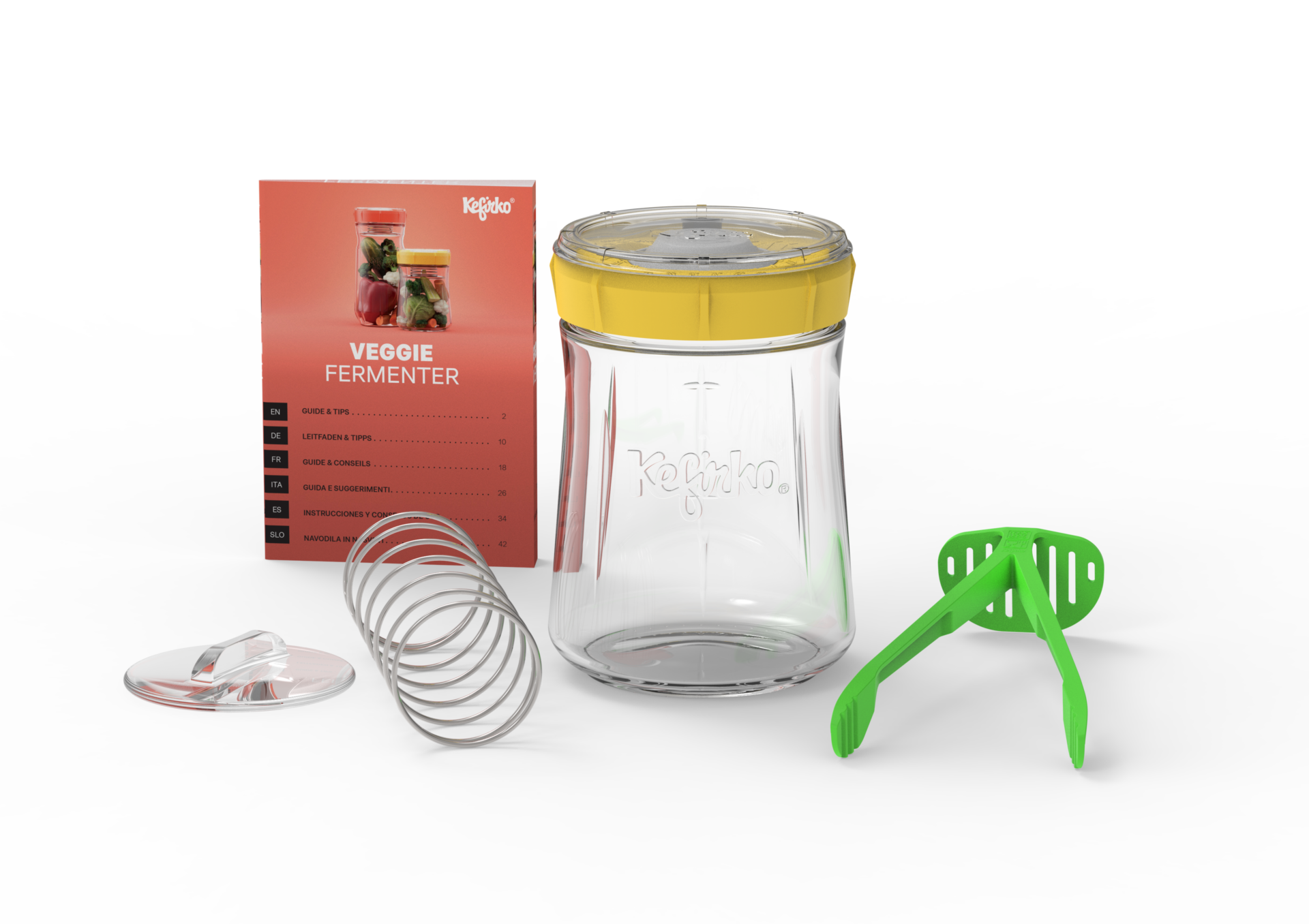 Kit Lacto-fermentation 900ml jaune