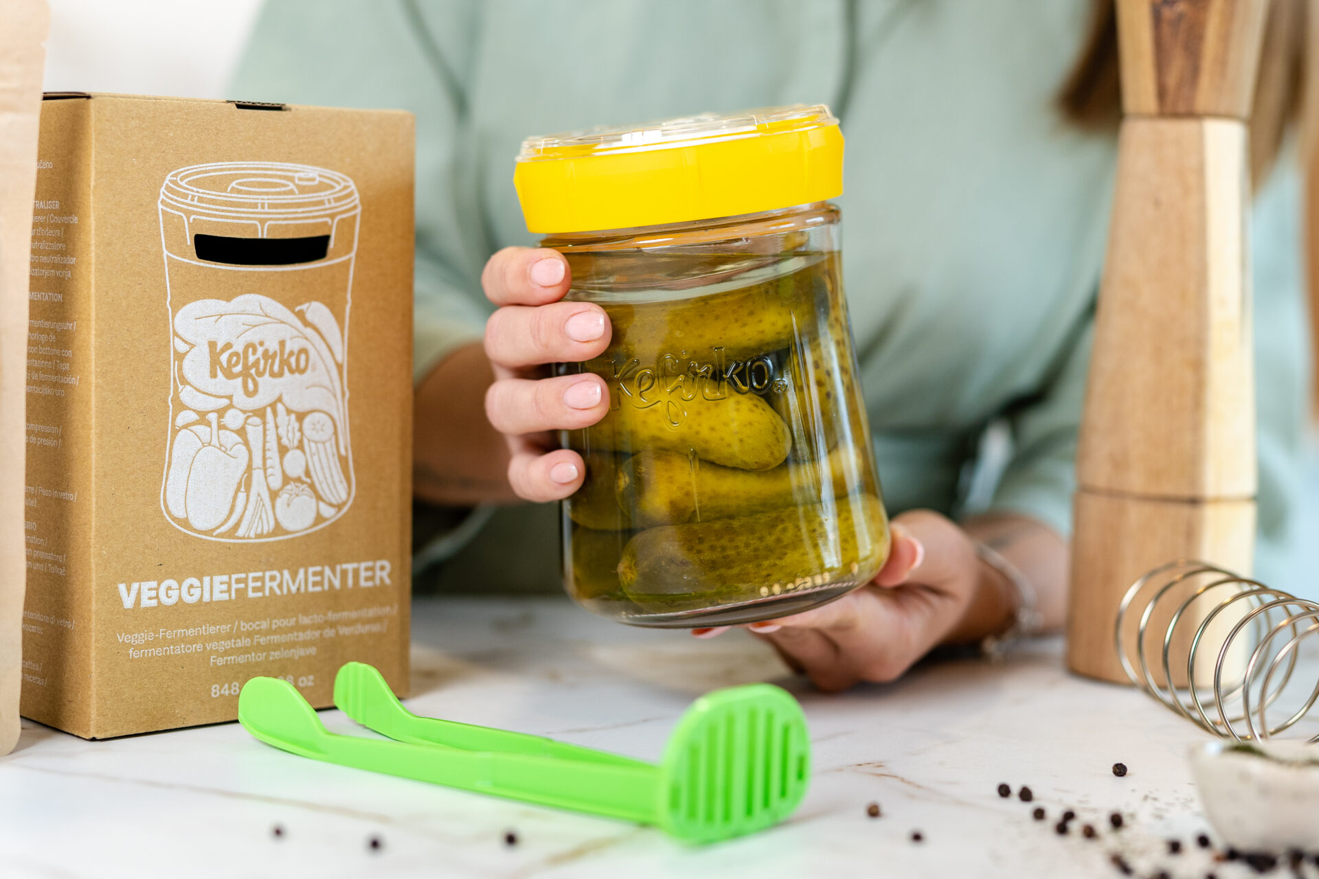 Kit Lacto-fermentation 900ml jaune – Image 2