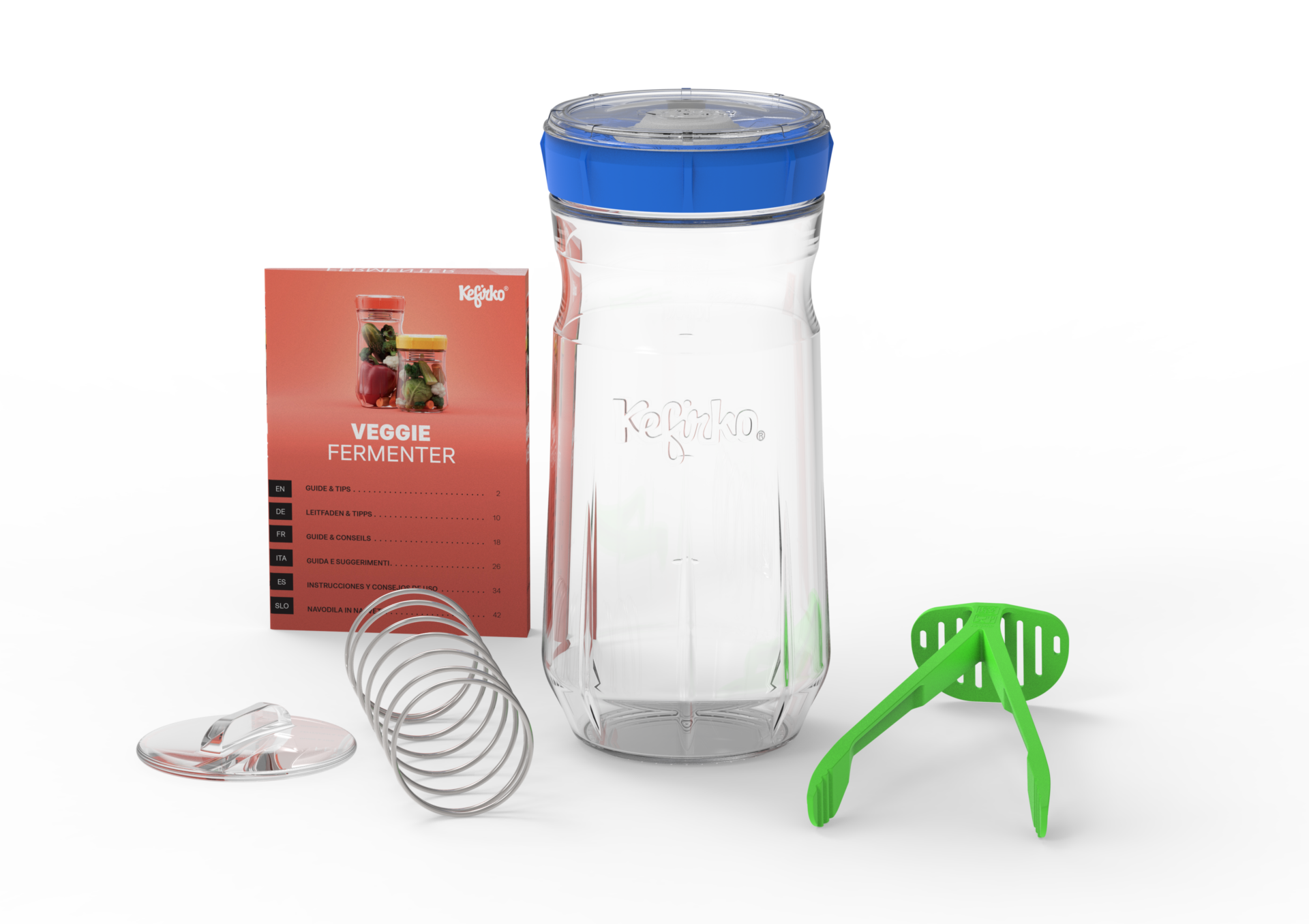 Kit Lacto-fermentation 1.4 L vert bleu