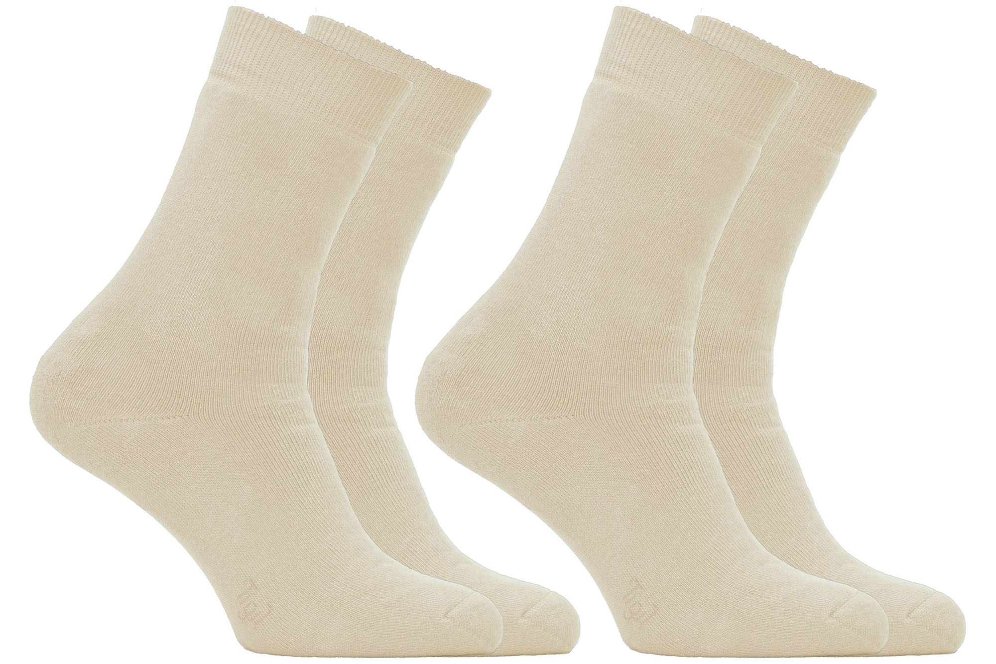 Chaussettes Opala bouclettes intégrales – crème/crème - lot de 2 paires